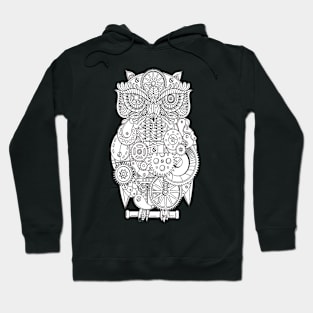 Cool Black Steampunk Owl For Owl Lovers Hoodie